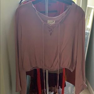 LA hearts tie up long sleeve